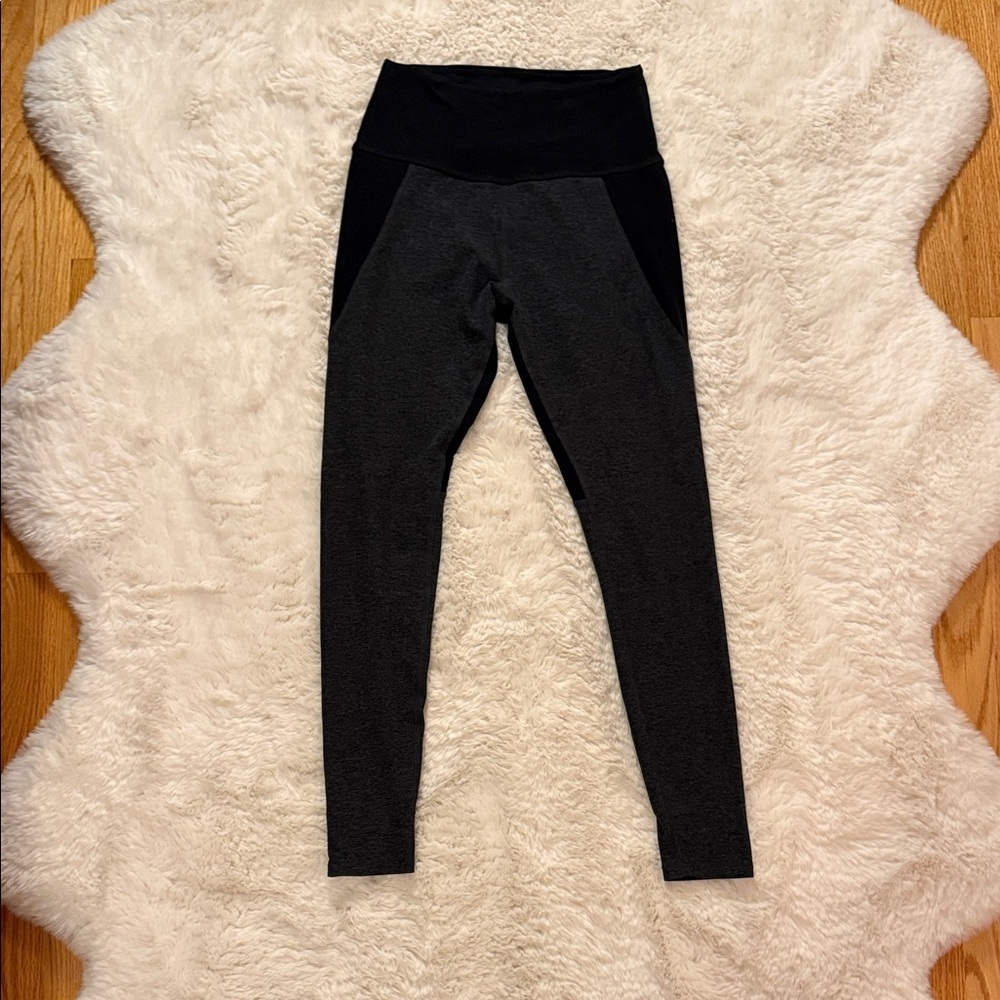 Beyond Yoga Black Leggings with Charcoal Panels